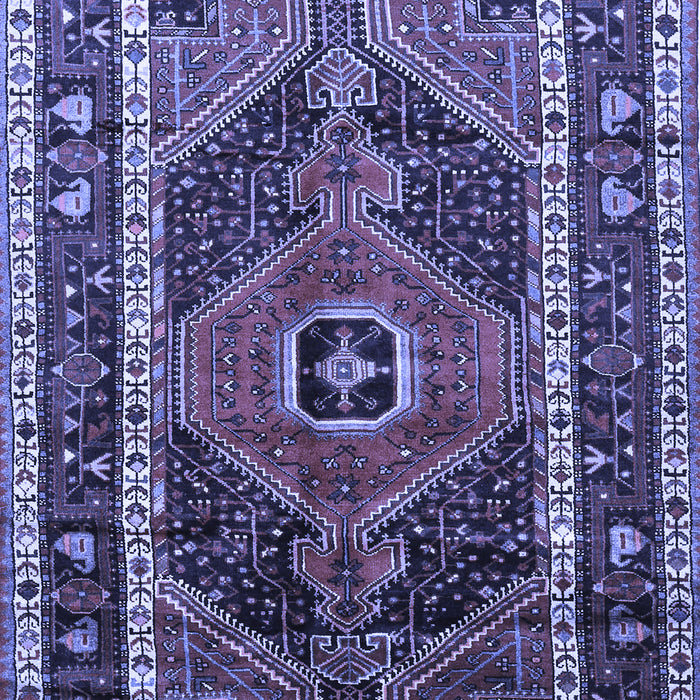 Machine Washable Persian Blue Traditional Rug, wshtr318blu