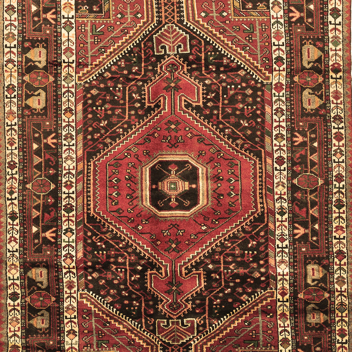 Machine Washable Persian Brown Traditional Rug, wshtr318brn