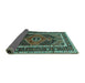 Sideview of Persian Turquoise Traditional Rug, tr318turq