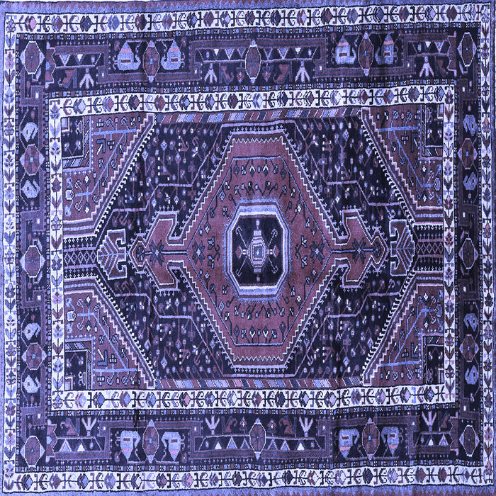 Square Persian Blue Traditional Rug, tr318blu