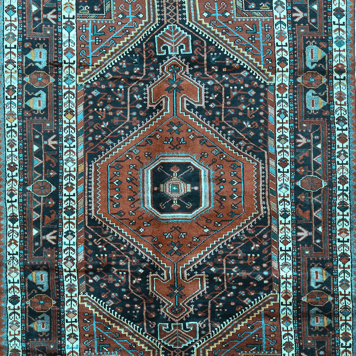 Machine Washable Persian Light Blue Traditional Rug, wshtr318lblu