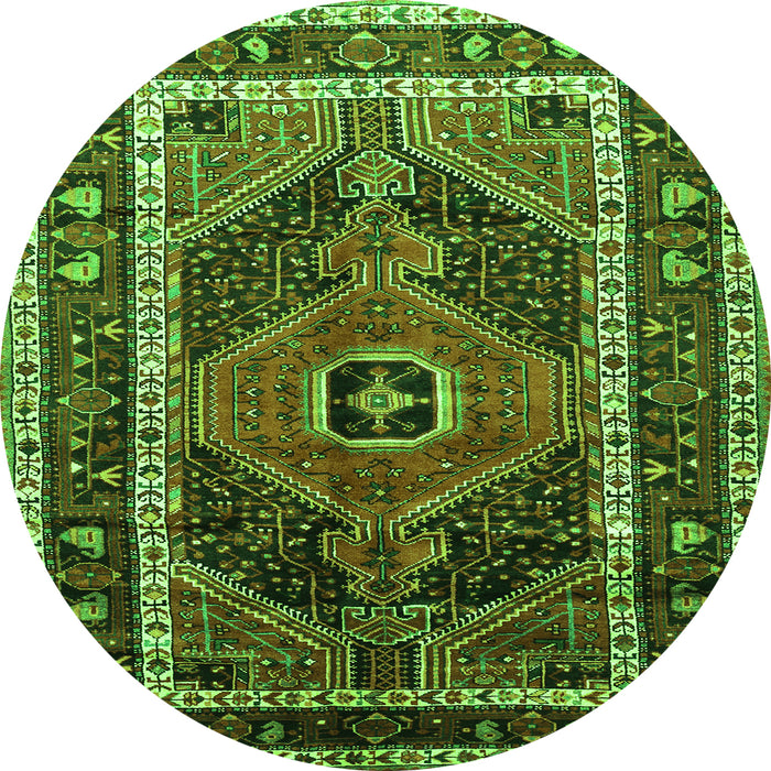 Machine Washable Persian Green Traditional Area Rugs, wshtr318grn