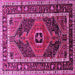 Square Persian Pink Traditional Rug, tr318pnk