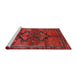 Sideview of Machine Washable Traditional Red Rug, wshtr319