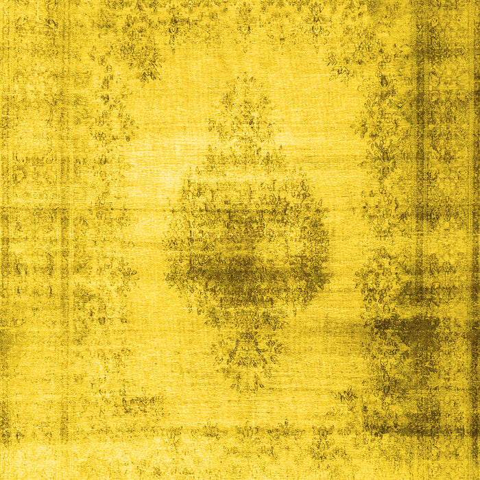 Machine Washable Persian Yellow Traditional Rug, wshtr3190yw