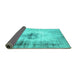 Sideview of Persian Turquoise Traditional Rug, tr3190turq