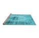 Sideview of Machine Washable Persian Light Blue Traditional Rug, wshtr3190lblu