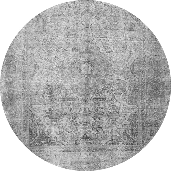 Square Persian Gray Traditional Rug, tr3191gry