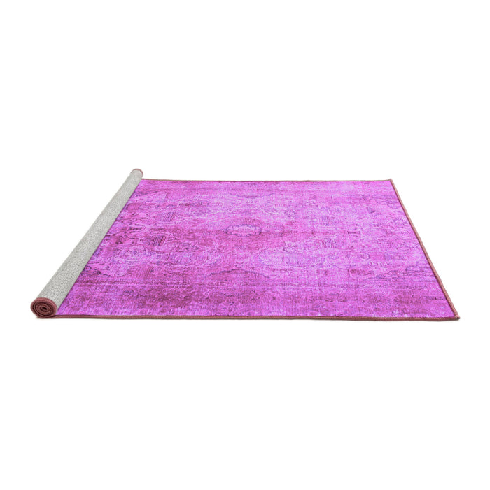 Sideview of Machine Washable Persian Purple Traditional Area Rugs, wshtr3191pur