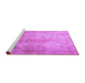 Sideview of Machine Washable Persian Purple Traditional Area Rugs, wshtr3191pur