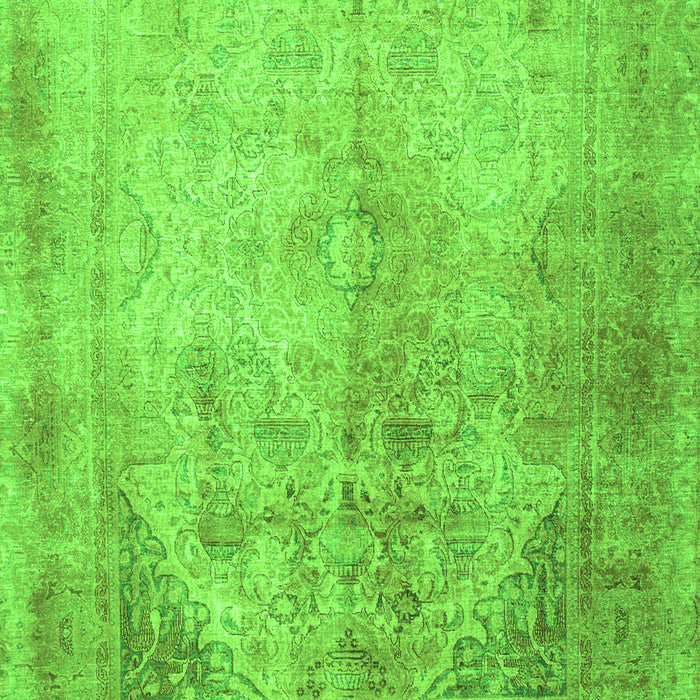 Serging Thickness of Machine Washable Persian Green Traditional Area Rugs, wshtr3191grn