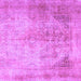 Square Persian Purple Traditional Rug, tr3191pur