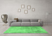 Machine Washable Persian Emerald Green Traditional Area Rugs in a Living Room,, wshtr3191emgrn