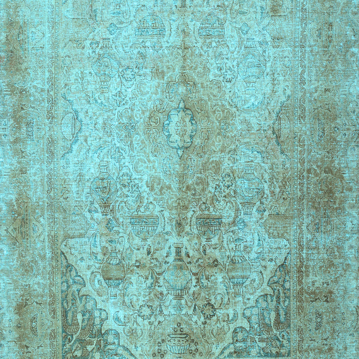 Machine Washable Persian Light Blue Traditional Rug, wshtr3191lblu