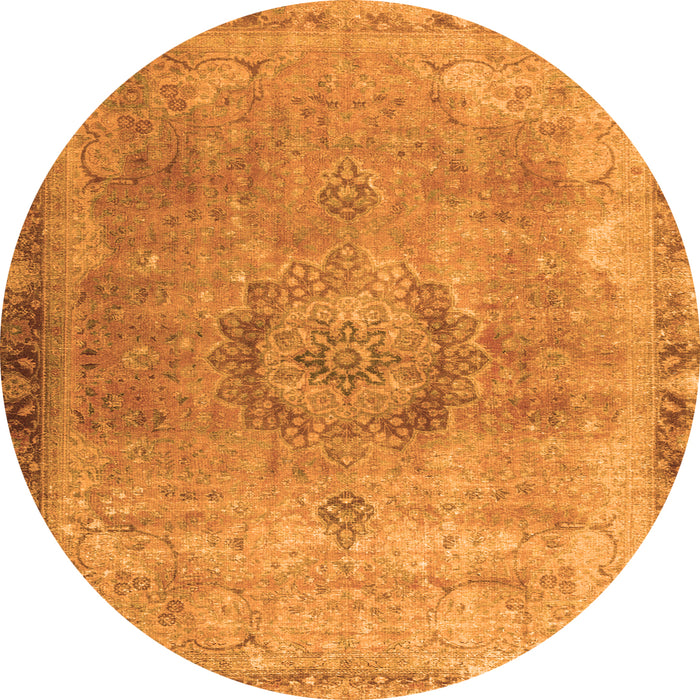 Square Persian Orange Traditional Rug, tr3192org