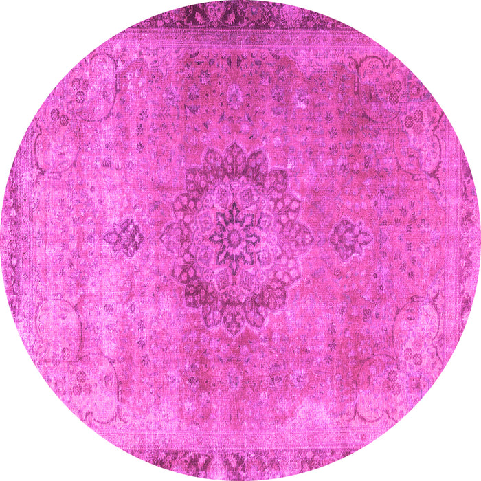 Round Persian Pink Traditional Rug, tr3192pnk