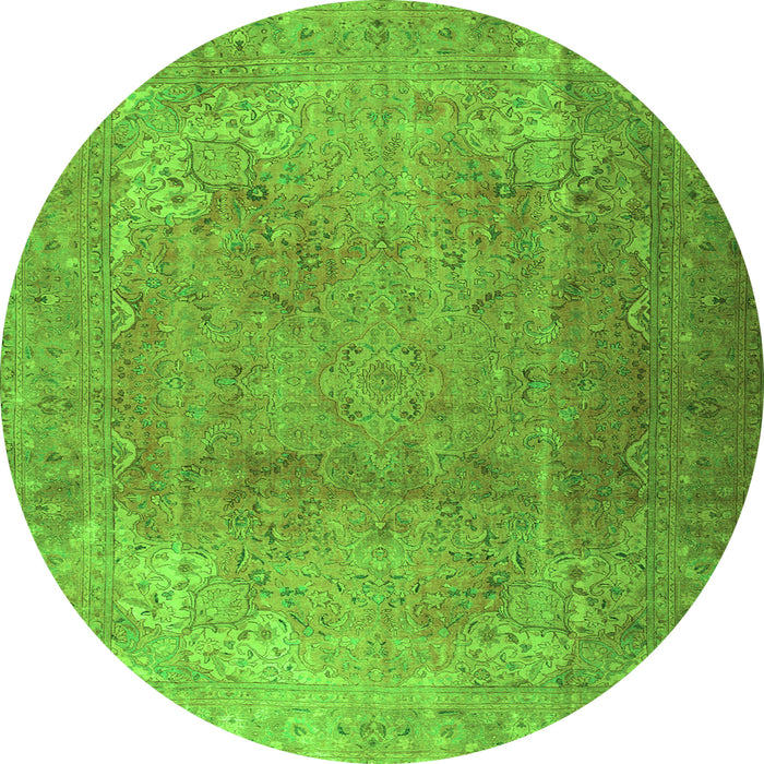 Machine Washable Persian Green Traditional Area Rugs, wshtr3193grn