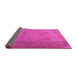 Sideview of Persian Pink Traditional Rug, tr3193pnk