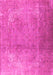 Machine Washable Persian Pink Traditional Rug, wshtr3193pnk