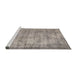 Sideview of Machine Washable Traditional Tan Brown Rug, wshtr3194