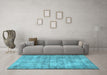 Machine Washable Persian Light Blue Traditional Rug in a Living Room, wshtr3194lblu