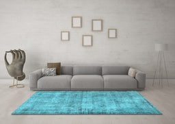 Machine Washable Persian Light Blue Traditional Rug in a Living Room, wshtr3194lblu