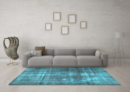 Machine Washable Persian Light Blue Traditional Rug in a Living Room, wshtr3195lblu