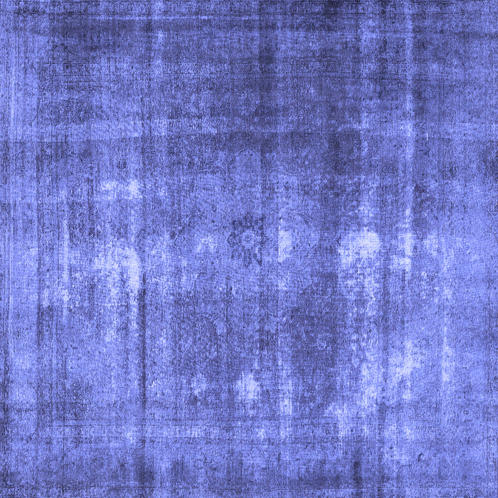 Square Persian Blue Traditional Rug, tr3195blu