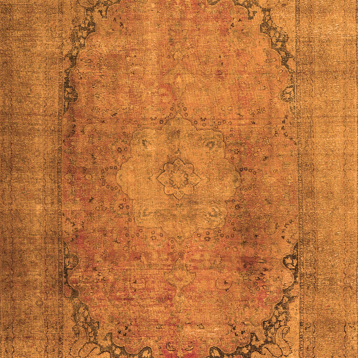 Serging Thickness of Machine Washable Persian Orange Traditional Area Rugs, wshtr3196org