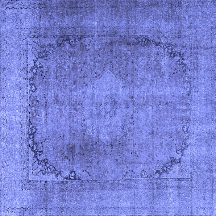 Square Persian Blue Traditional Rug, tr3196blu