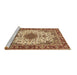 Sideview of Machine Washable Persian Brown Traditional Rug, wshtr3197brn