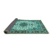 Sideview of Persian Turquoise Traditional Rug, tr3197turq