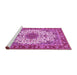 Sideview of Machine Washable Persian Pink Traditional Rug, wshtr3197pnk