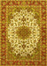 Machine Washable Persian Yellow Traditional Rug, wshtr3197yw