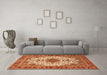 Machine Washable Persian Orange Traditional Area Rugs in a Living Room, wshtr3197org