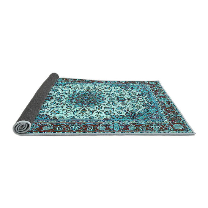 Sideview of Persian Light Blue Traditional Rug, tr3197lblu