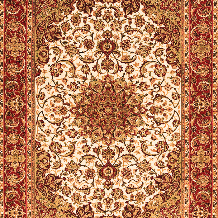 Serging Thickness of Machine Washable Persian Orange Traditional Area Rugs, wshtr3197org