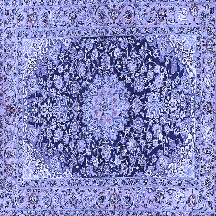 Square Machine Washable Persian Blue Traditional Rug, wshtr3198blu