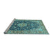 Sideview of Machine Washable Persian Light Blue Traditional Rug, wshtr3198lblu