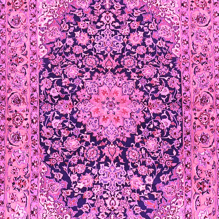 Machine Washable Persian Pink Traditional Rug, wshtr3198pnk