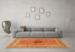 Machine Washable Persian Orange Traditional Area Rugs in a Living Room, wshtr3199org