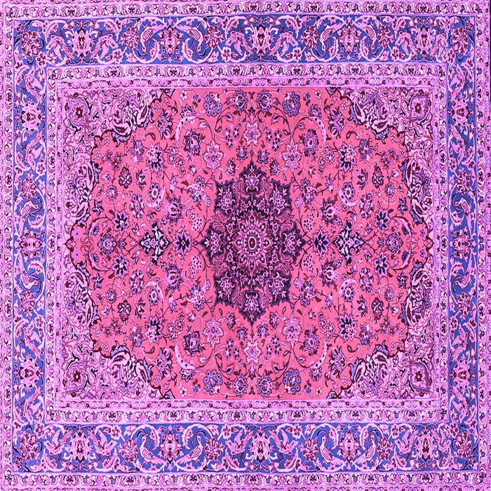 Square Machine Washable Persian Purple Traditional Area Rugs, wshtr3199pur