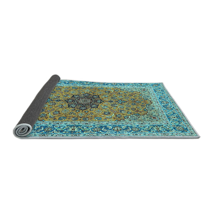 Sideview of Persian Light Blue Traditional Rug, tr3199lblu