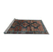 Sideview of Machine Washable Persian Light Blue Traditional Rug, wshtr319lblu