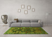 Machine Washable Persian Green Traditional Area Rugs in a Living Room,, wshtr319grn