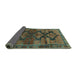 Sideview of Persian Turquoise Traditional Rug, tr319turq