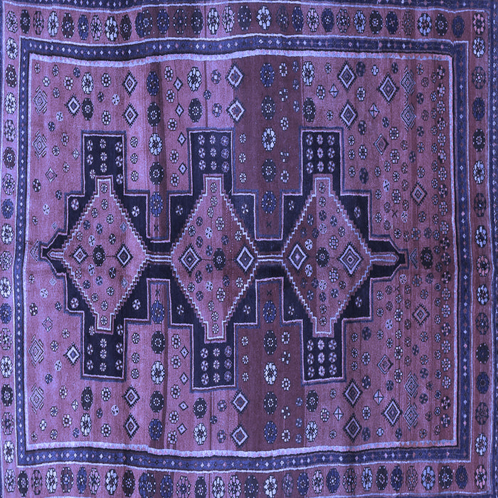 Square Persian Blue Traditional Rug, tr319blu