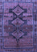 Machine Washable Persian Blue Traditional Rug, wshtr319blu