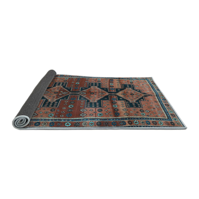 Sideview of Persian Light Blue Traditional Rug, tr319lblu