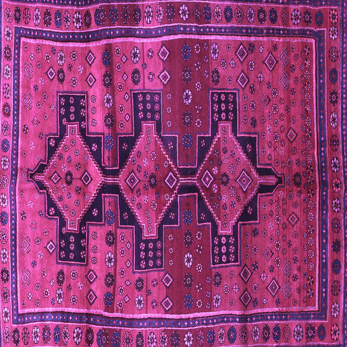 Square Machine Washable Persian Purple Traditional Area Rugs, wshtr319pur